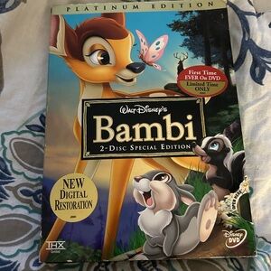 Disney Bambi DVD with Green and Gold Accents